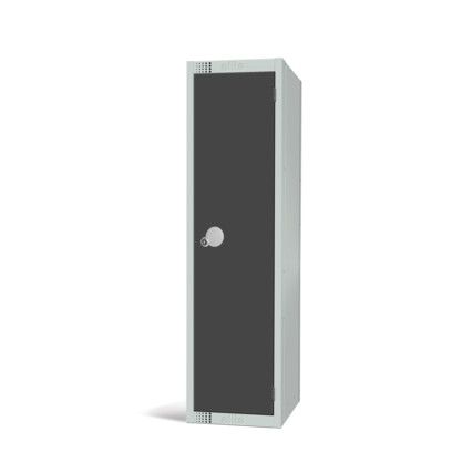 Low Height Locker, Single Door, Dark Grey, 1370 x 300 x 300mm