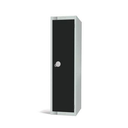 Low Height Locker, Single Door, Black, 1370 x 300 x 300mm