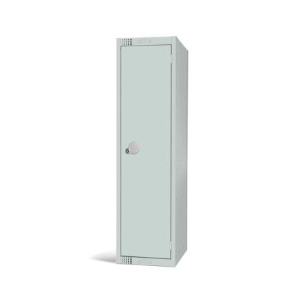 Low Height Locker, Single Door, Mid Grey, 1370 x 300 x 380mm