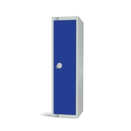Low Height Locker, Single Door, Blue, 1370 x 300 x 380mm