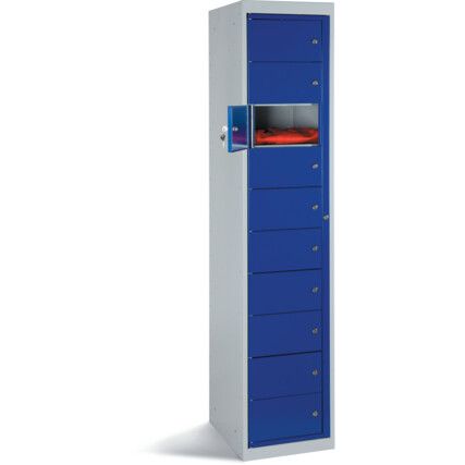 Workwear Locker, 10 Doors, Blue, 1830 x 381 x 457mm