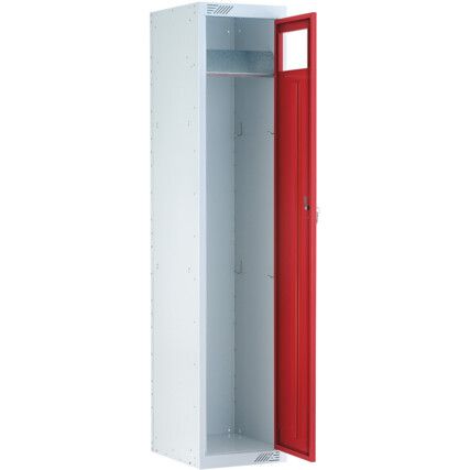 Garment Collection Locker, Single Door, Red, 1778 x 381 x 457mm