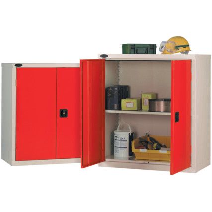 Storage Cabinet, 2 Doors, Silver, 1015 x 915 x 460mm