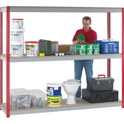 Heavy Duty Quickrack Industrial Shelf Kit, Rated Load, 1980mm x 2400mm x 450mm