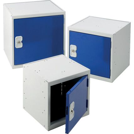 Cube Locker, Single Door, Blue, 300 x 300 x 300mm