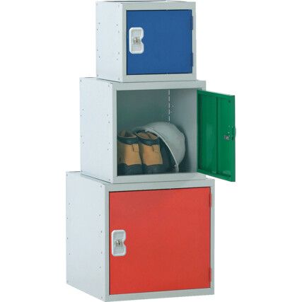 Cube Locker, Single Door, Grey, 300 x 300 x 300mm