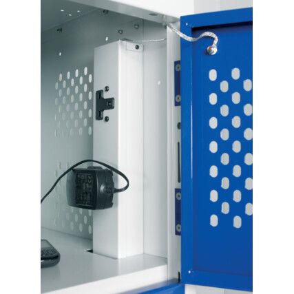 Charging Locker, Single Compartment, Blue, 930 x 450 x 450mm