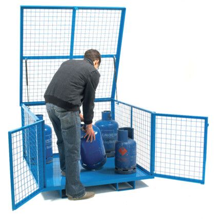 1260x1260x830mm Steel Security Cage and Lift Up Lid