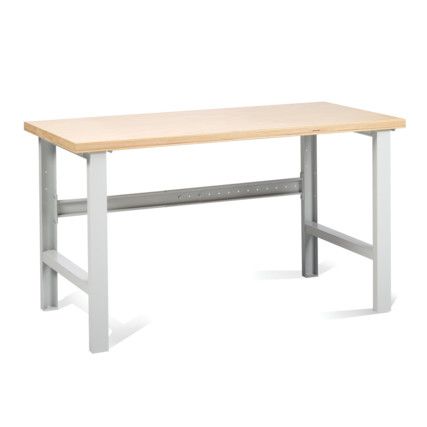 Heavy Duty Fixed Height, Wooden Top Workshop Bench 1000mm