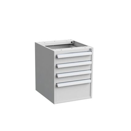 Drawer Cabinet, 4 Drawers, Grey, 560 x 520 x 450mm