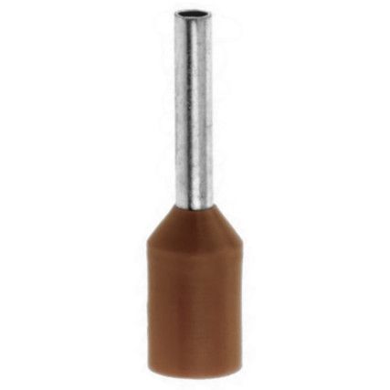 Bootlace Ferrule, Insulated Terminal, Brown French Coding 10mm x 12f (Pk-500)