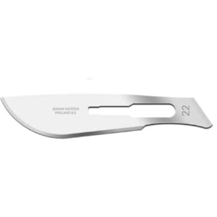 108, Curved, Surgical Blade, Carbon Steel, Box of 100