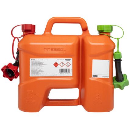 COMBO-FUEL CAN-5L Fuel+3L Chain Oil Polyeurathane -DISCHARGE SPOUT