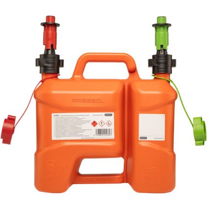 COMBO-FUEL CAN-5L Fuel+3L Chain Oil Polyeurathane -Fill-stopper SPOUTS