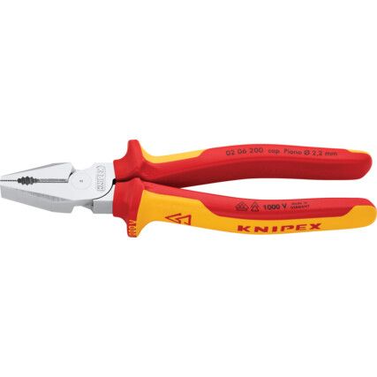 02 06 200, 200mm Combination Pliers, Serrated Jaw