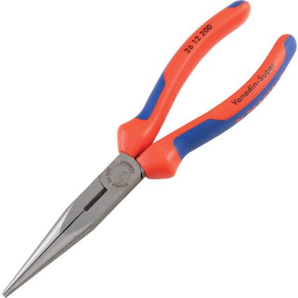 26 12 200, 200mm Needle Nose Pliers, Smooth Jaw