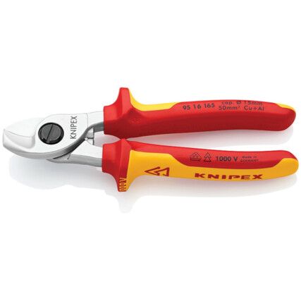 95 16 165 165mm Cable Cutters, VDE Handle,  20mm Cutting Capacity