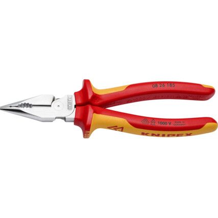 08 26 185 NEEDLE-NOSE COMBO PLIERS INSULATED 185 MM