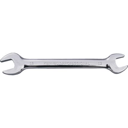 Double End, Open Ended Spanner, 12 x 13mm, Metric
