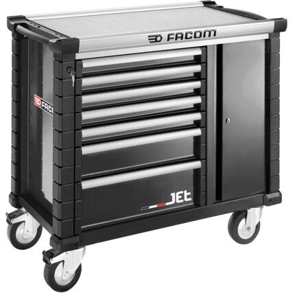 Roller Cabinet, JET+, Black, 6-Drawers, 1000 x 1154 x 546mm