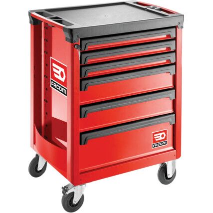 Roller Cabinet, ROLL, Red, 6-Drawers