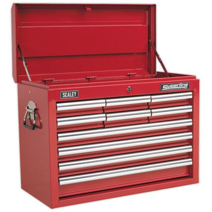Tool Chest, Superline Pro®, Red, 10-Drawers, 485 x 660 x 315mm