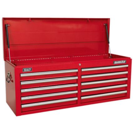 Tool Chest, Superline Pro®, Red, 10-Drawers, 490 x 1265 x 435mm