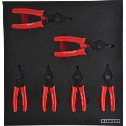 6 Piece Pliers Set in 2/3 Width Foam Inlay for Tool Cabinets