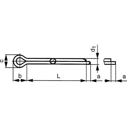 13x100mm SPLIT PIN BZP(COTTER PIN)
