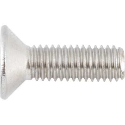 M5 Hex Socket Countersunk Screw, A2 Stainless, Material Grade 70, 16mm, DIN 7991