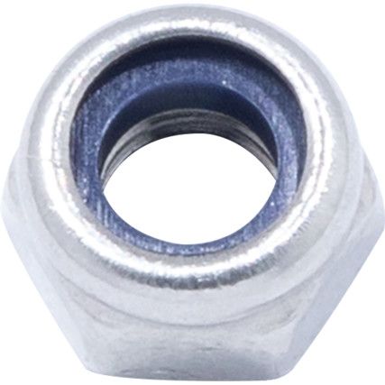 M5 A4 Stainless Steel Lock Nut, Nylon Insert, Material Grade 316