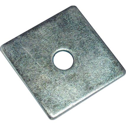 M12 x 50 x 3 SQUARE PLATE ROUND HOLE WASHER BZP