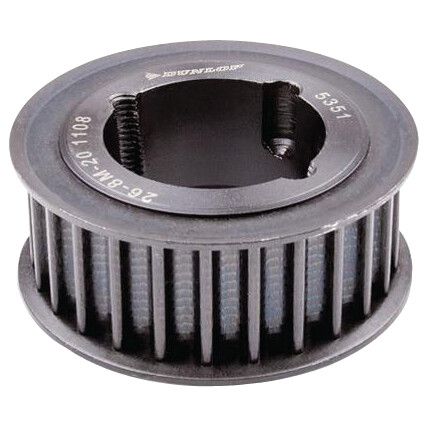 18-L-100F Imperial Taper Bore (1108) Timing Pulley, 18 Teeth, 3/8" Pitch, for a 1" Wide Belt