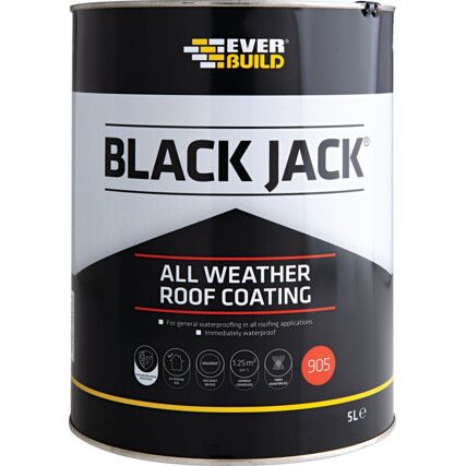 905, All Weather Roof Coating, Black, Tin, 25ltr