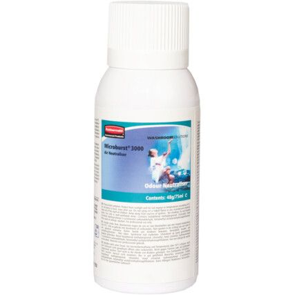 Air Freshener Refill for Microburst 3000, Odour Neutraliser, 75ml, 3000 Sprays