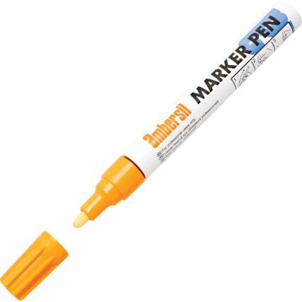 Paint Marker, Orange, Medium, Permanent, Bullet Tip, Single