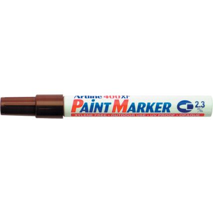 400XF, Paint Marker, Brown, Permanent, Bullet Tip, Single