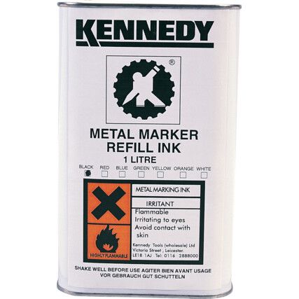 Replacement Metal Marker Ink Refill, Blue, 1ltr