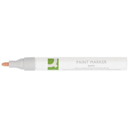 Paint Marker, White, Permanent, Bullet Tip, 10 Pack