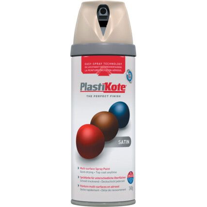 22123 Twist & Spray Satin Warm Grey Aerosol Paint - 400ml