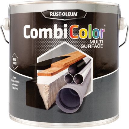 7375MS CombiColor® Satin Black Multi-Surface Paint - 2.5ltr