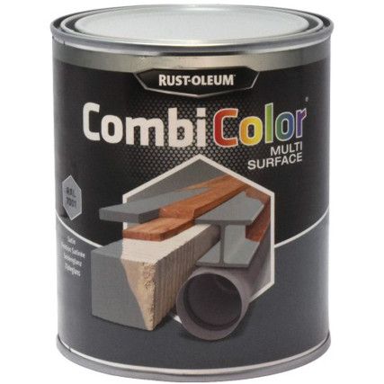 7482MS CombiColor® Satin Silver Grey Multi-Surface Paint - 750ml