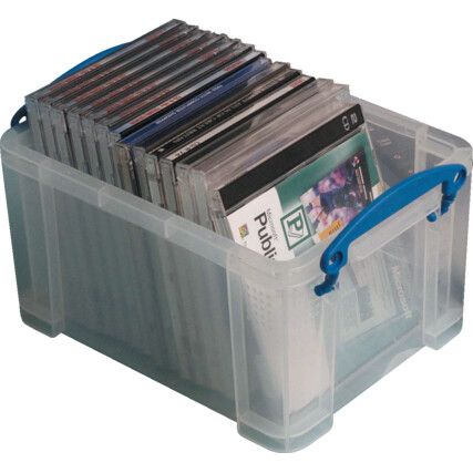 Storage Box with Lid, Plastic, Clear, 190x143x120mm, 3L