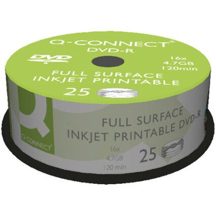 KF18021 Inkjet Printable DVD-R Spindle Pack of 25