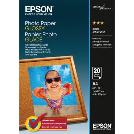 C13S042538 PHOTO PAPER GLOSSY A4(PK-20)