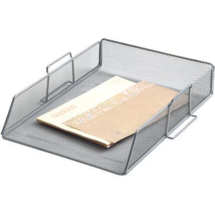 stackable letter tray silver