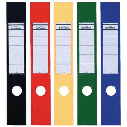 Ordofix Lever Arch Spine Labels Assorted Pack of 10 8090/00
