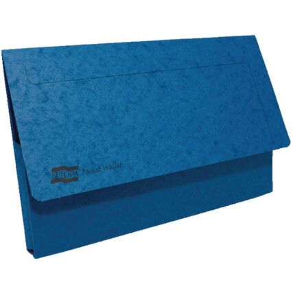 5255Z Pocket Wallets Foolscap Blue Pack of 10