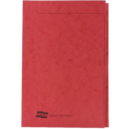 Foolscap Square Cut Folder, Red, Pack of 50