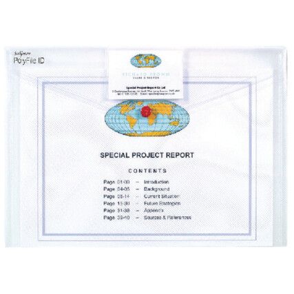 Polyfile ID Wallet A4 Clear Pack of 5 12560